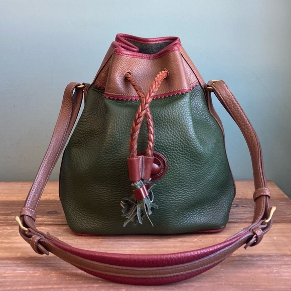 Vintage Dooney & Bourke Teton Drawstring Leather Bucket Bag - Picture 4 of 10